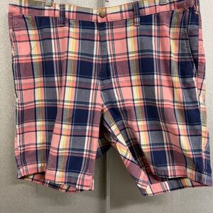 Nautica Blue Sail Plaid Shorts Pink Navy Casual Summer